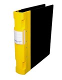 KEBA ERGO BINDER A4 50MM CAPACITY BLACK COVER YELLOW SPINE CTN10