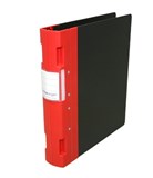 KEBA ERGO BINDER A4 50MM CAPACITY BLACK COVER RED SPINE CTN10