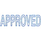DESKMATE PREINKED MESSAGE STAMP APPROVED BLUE