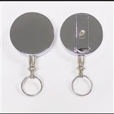 REXEL ID RETRACTABLE METAL KEY HOLDER REEL STEEL CABLE BLACK