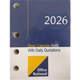 OFFICE NATIONAL SHCRON DESK CALENDAR REFILL SIDE PUNCH