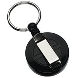 REXEL RETRACTABLE KEY HOLDER MINI WITH KEYRING AND CORD BLACK