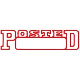 XSTAMPER CXBN 1211 PREINKED MESSAGE STAMP POSTED DATE 42 X 13MM RED