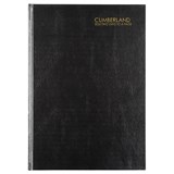 CUMBERLAND 52ECBK CASEBOUND DIARY 2 DAYS TO PAGE A5 BLACK