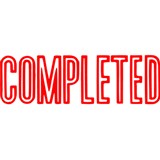 XSTAMPER CXBN 1026 PREINKED MESSAGE STAMP COMPLETED 42 X 13MM RED