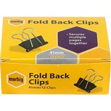 MARBIG FOLDBACK CLIP 41MM BOX 12