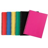 SPIRAX 510 NOTEBOOK SPIRAL BOUND SIDE OPEN 200 PAGE A6 ASSORTED