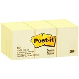POSTIT 653 MINI NOTES 36 X 48MM CANARY YELLOW PACK 12