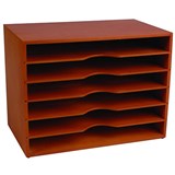 ESSELTE NATURALS STATIONERY STAND HORIZONTAL 6 TIER WOODEN