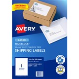 AVERY 952007 L7167 TRUEBLOCK SHIPPING LABEL LASER 1UP WHITE PACK 20