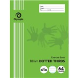 OLYMPIC D2186 EXERCISE BOOK 18MM DOTTED THIRDS 55GSM 64 PAGE 225 X 175MM