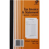 OLYMPIC 724 INVOICE AND STATEMENT BOOK CARBONLESS DUPLICATE 50 LEAF 200 X 125MM
