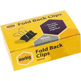 MARBIG FOLDBACK CLIP 50MM BOX 12