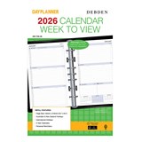 DEBDEN DAYPLANNER DK1700 DESK EDITION REFILL WEEK TO VIEW 216 X 140MM WHITE