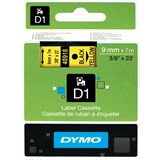DYMO 40918 D1 LABELLING TAPE 9MM X 7M BLACK ON YELLOW