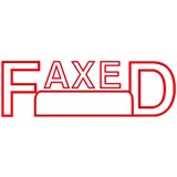 DESKMATE PREINKED MESSAGE STAMP FAXED DATE RED