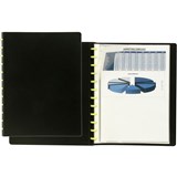 MARBIG KWIK ZIP DISPLAY BOOK REFILLABLE 20 POCKET A4 BLACK