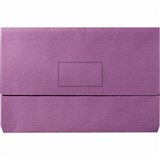 MARBIG SLIMPICK DOCUMENT WALLET FOOLSCAP BRIGHTS PURPLE PACK 10