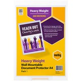 MARBIG DOCUMENT PROTECTOR WALL MOUNTABLE PVC A4 CLEAR