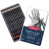 DERWENT GRAPHIC PENCIL TECHNICAL SET TIN 12