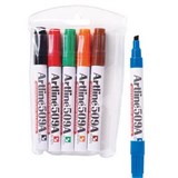ARTLINE 509A WHITEBOARD MARKER CHISEL 5MM ASSORTED WALLET 6