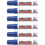 ARTLINE 5109A WHITEBOARD MARKER CHISEL 10MM BLUE BOX 6
