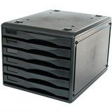 METRO DESKTOP FILING 6 DRAWERS B4 BLACK