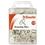 ESSELTE DRAWING PINS WHITE PACK 100