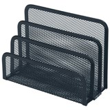 ESSELTE METAL MESH VERTICAL ORGANISER FILE SORTER BLACK