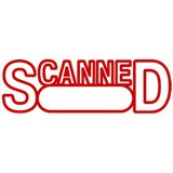 XSTAMPER CXBN 1197 PREINKED MESSAGE STAMP SCANNEDDATE 42 X 13MM RED