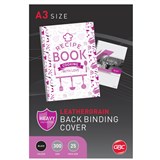 GBC IBICO BINDING COVER LEATHERGRAIN 300GSM A3 BLACK PACK 25