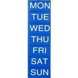 QUARTET MAGNETIC DAYS BLUE 50 X 25MM PACK 7