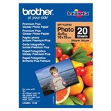 BROTHER BP71G PREMIUM PLUS GLOSSY PHOTO PAPER 260GSM 152 X 102MM WHITE PACK 20