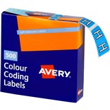 AVERY 43208 LATERAL FILE LABEL SIDE TAB COLOUR CODE H 25 X 38MM BLUE PACK 500