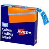 AVERY 43220 LATERAL FILE LABEL SIDE TAB COLOUR CODE T 25 X 38MM BLUE PACK 500