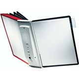 DURABLE SHERPA WALL DISPLAY 10 PANELS A4 BLACKRED