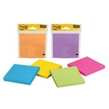 POSTIT 4490SSMX SUPER STICKY NOTES 90 SHEETS PER PAD 101 X 101MM ASSORTED NEON AND ULTRA