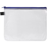 AVERY HANDY POUCH WITH ZIP A5 CLEAR AND BLUE