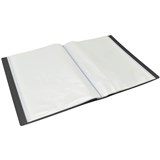 BANTEX DISPLAY BOOK NONREFILLABLE 20 POCKET A4 BLACK