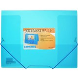 BANTEX COOL FROST DOCUMENT WALLET A4 TRANSPARENT BLUE
