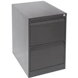 GO STEEL FILING CABINET 2 DRAWERS 460 X 620 X 705MM BLACK RIPPLE