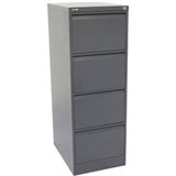 GO STEEL FILING CABINET 4 DRAWERS 460 X 620 X 1321MM GRAPHITE RIPPLE