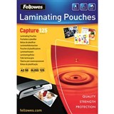FELLOWES CAPTURE LAMINATING POUCH GLOSS 125 MICRON A2 CLEAR PACK 50