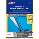 AVERY 88545 SPIRAL SPRING ACTION FILE FOOLSCAP BLUE PACK 5