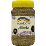 RAINBOW GLITTER 250G JAR MULTI