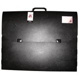 COLBY ART CARRY CASE PP EMBOSSED WITH HANDLE AND CLIP A2 BLACK
