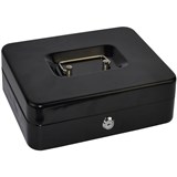 ITALPLAST DELUXE METAL CASH BOX 200 X 250 X 85MM BLACK