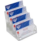 ITALPLAST BUSINESS CARD HOLDER 4TIER CLEAR