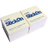 STICKON NOTES 100 SHEETS 76 X 76MM YELLOW PACK 12
