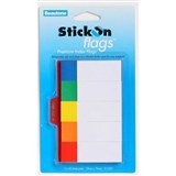 STICKON INDEX FLAGS 50 SHEETS 25 X 76MM ASSORTED PACK 5